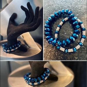 Midnight Crystal Blue Bracelets